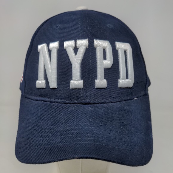 Colosseum Men's Strapback Hat Blue Embroidered NYPD Logo Patriotic - Picture 2 of 7